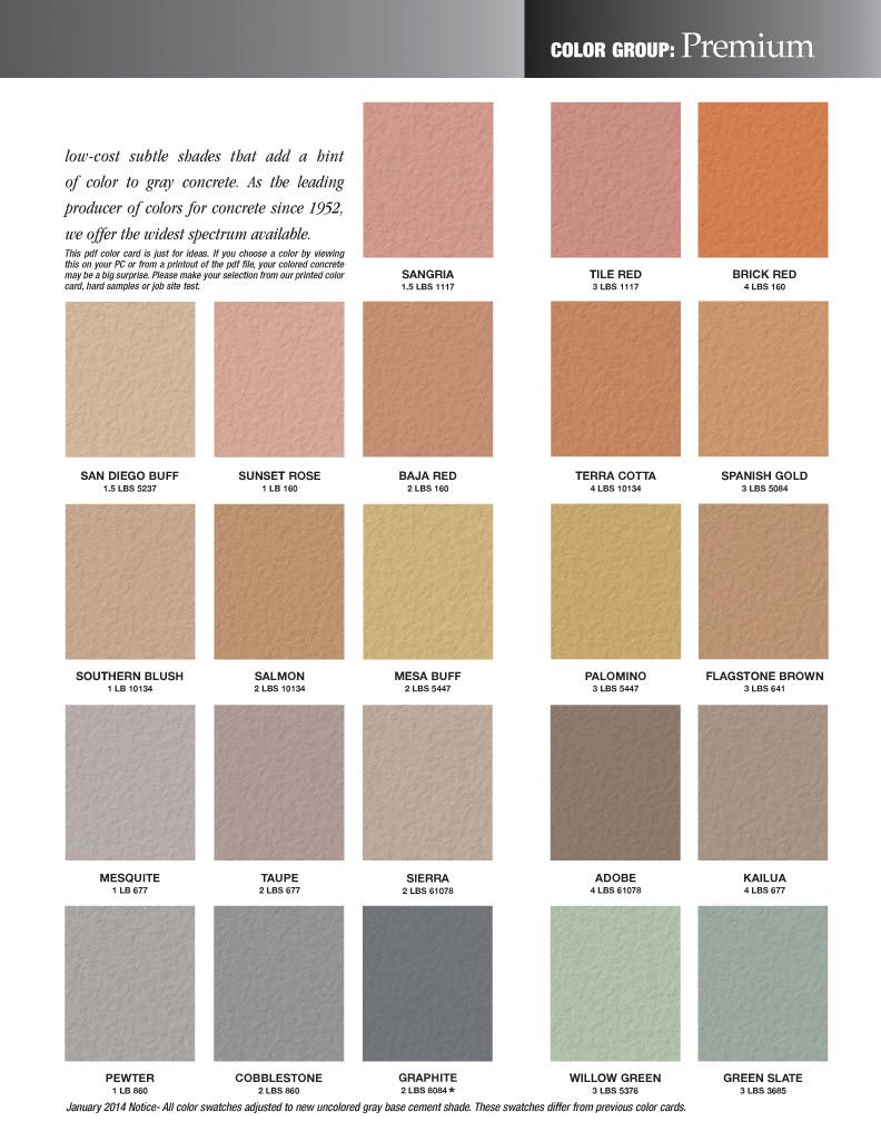 Davis Concrete Colors